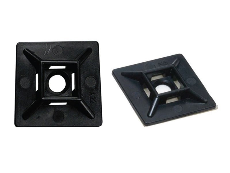 1" Cable Tie / Zip Tie Mounts - Quantity 100 - Black CT280B - White Bayou Wreaths & Supply