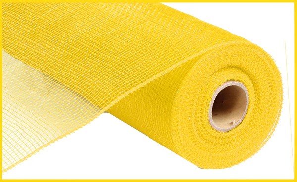 10" Deco Poly Mesh: Yellow (10 Yards) RE130229 - White Bayou Wreaths & Supply