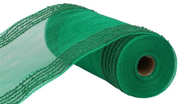 10" Drift/Pp Wide Border Mesh: Emerald Green (10 Yards) RY811406 - White Bayou Wreaths & Supply