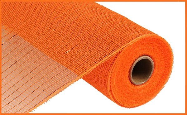 10" Metallic Mesh: Orange w/ Copper Foil (10 Yards) RE1301Y3 - White Bayou Wreaths & Supply