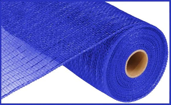 10" Metallic Mesh: Royal Blue w/ Blue Foil (10 Yards) RE130125 - White Bayou Wreaths & Supply