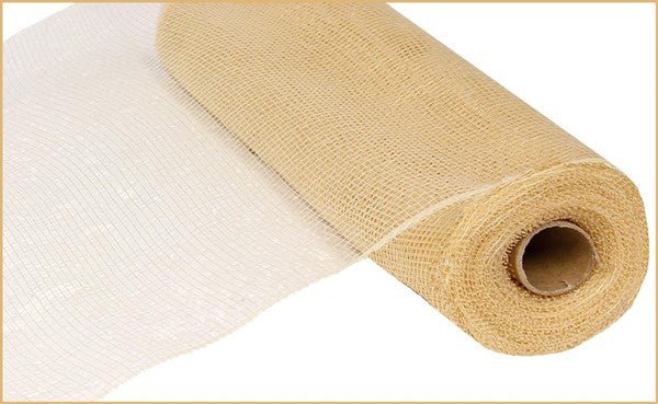 10" Poly Deco Mesh: Beige (10 Yards) RE800201 - White Bayou Wreaths & Supply