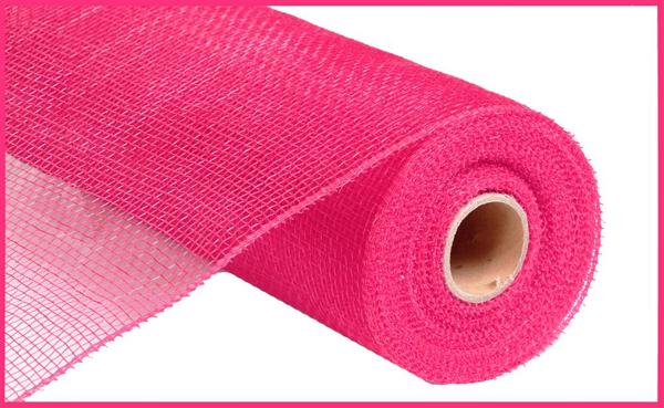 10" Poly Deco Mesh: Hot Pink (10 Yards) RE130211 - White Bayou Wreaths & Supply