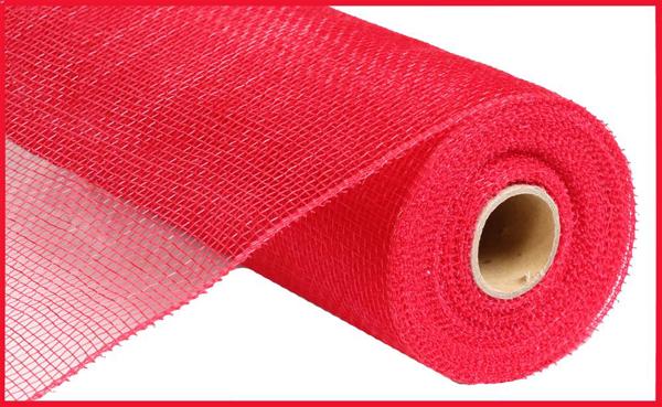 10" Poly Deco Mesh: Red (10 Yards) RE130224 - White Bayou Wreaths & Supply