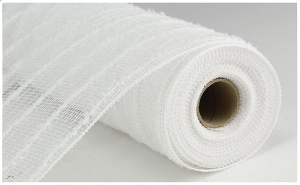 10" Snowdrift Mesh: White (10 Yards) RY810027 - White Bayou Wreaths & Supply