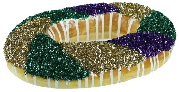 11.5"L x 7.5"W King Cake - MZ2100 - White Bayou Wreaths & Supply