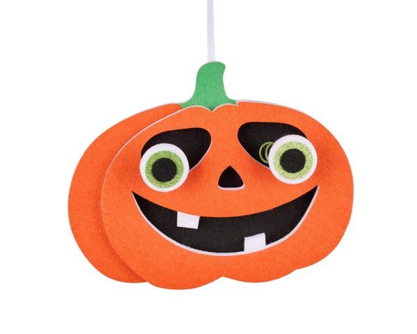 11.75"W x 9.25"H Felt/Foam Jack - O - Lantern - HH8688 - White Bayou Wreaths & Supply