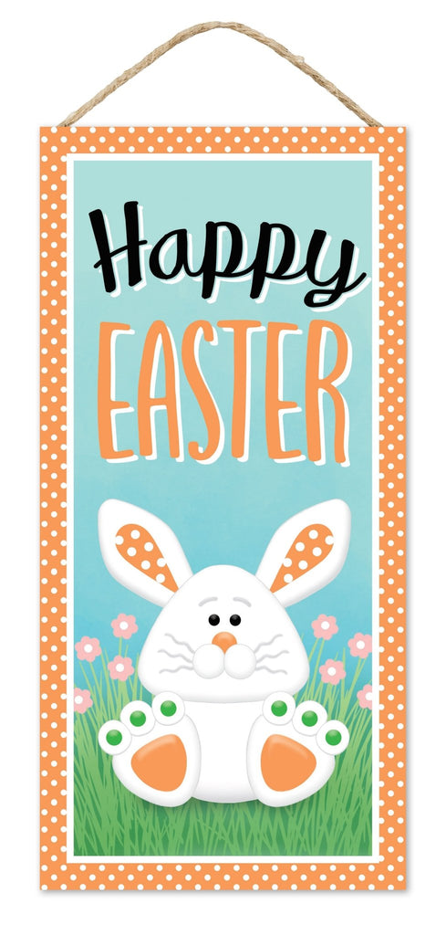 12 "Happy Easter w/Bunny Sign - AP738989 - White Bayou Wreaths & Supply