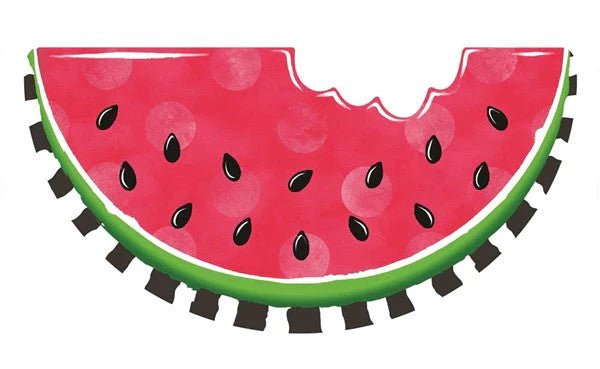 12" Metal Embossed Polka Dot Watermelon Sign: MD0709 - White Bayou Wreaths & Supply