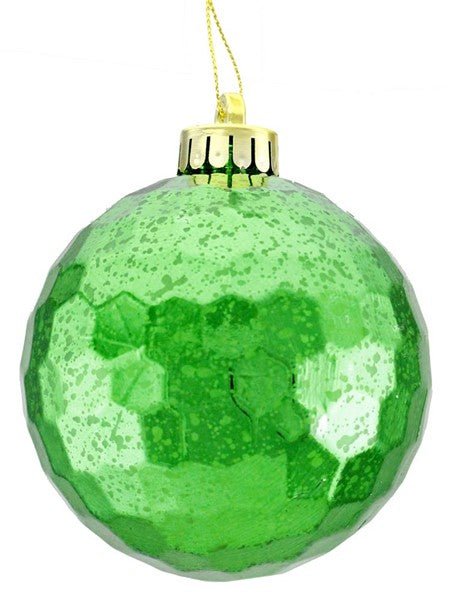 120mm Antique Look Honeycomb Ball Ornament: Shiny Emerald Green - XH956006 - White Bayou Wreaths & Supply