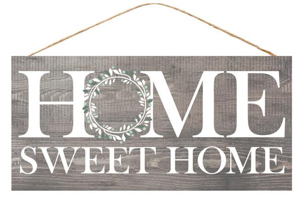 12.5" Home Sweet Home Sign - AP8310 - White Bayou Wreaths & Supply