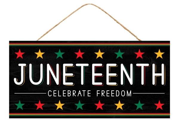 12.5" Juneteenth Freedom Sign - AP7134 - White Bayou Wreaths & Supply