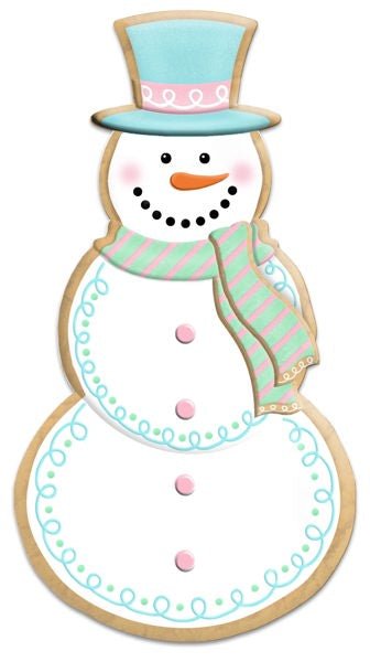 12"H Metal Snowman Cookie w/Stripe Scarf - MD1494A9 - White Bayou Wreaths & Supply