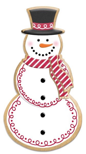 12"H Metal Snowman Cookie w/Stripe Scarf - MD1494C1 - White Bayou Wreaths & Supply