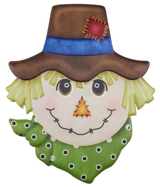 12"H x 10"L Metal Scarecrow w/Hanger - MD062409 - White Bayou Wreaths & Supply