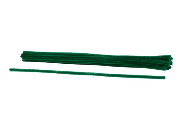 12"L x 6mm Chenille Stems (Bag of 25): Green - MA200440 - White Bayou Wreaths & Supply