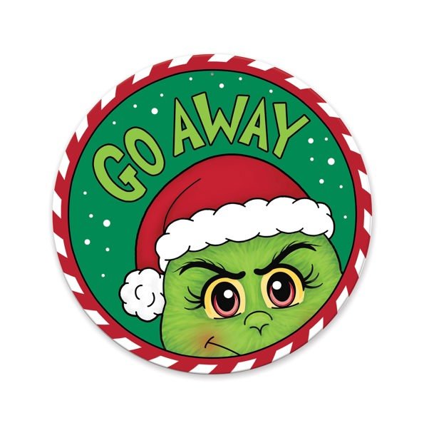 13" Go Away Green Monster Sign - MD1485 - White Bayou Wreaths & Supply