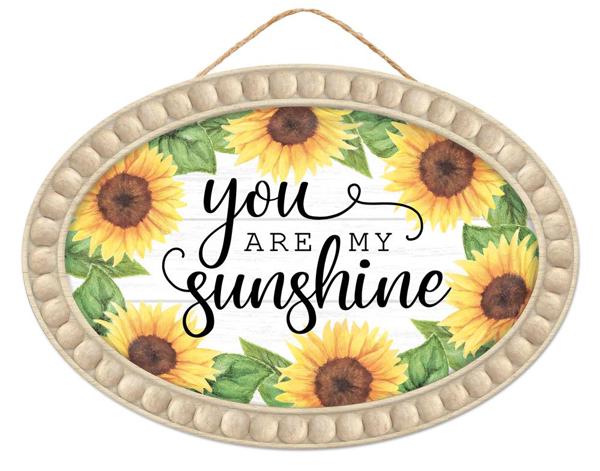 13"L x 9"H You Are My Sunshine Sign - AP7207 - White Bayou Wreaths & Supply