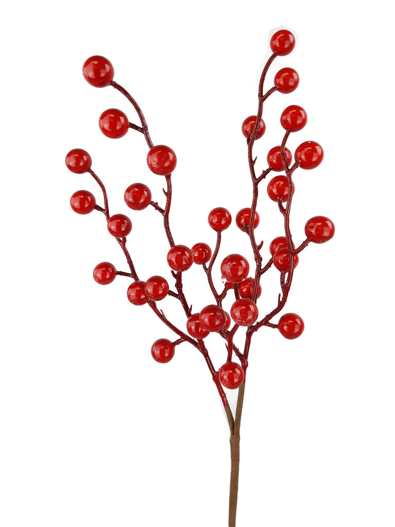 14" Berry Spray: Red - 85110RD - White Bayou Wreaths & Supply