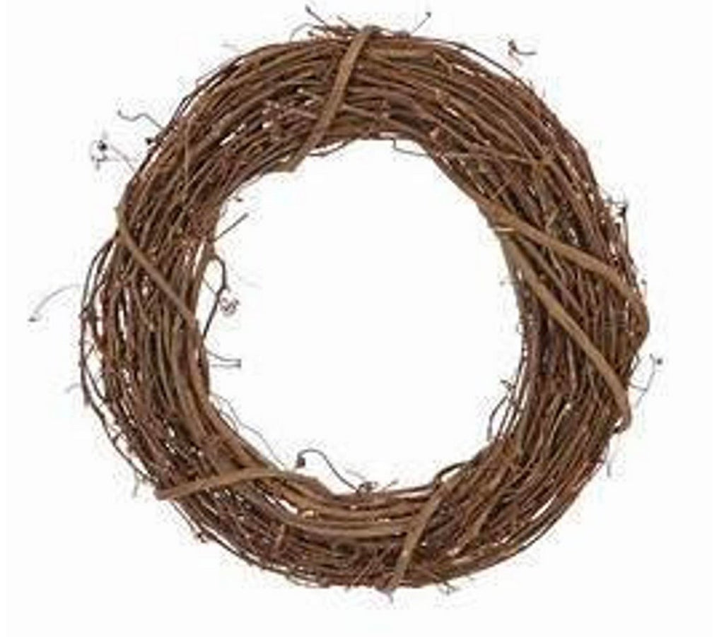 14" Round Grapevine Wreaths - White Bayou Wreaths & Supply