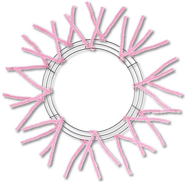 15" Pencil Wire Work Form : Pink 25" OAD (Wreath) XX750422 - White Bayou Wreaths & Supply