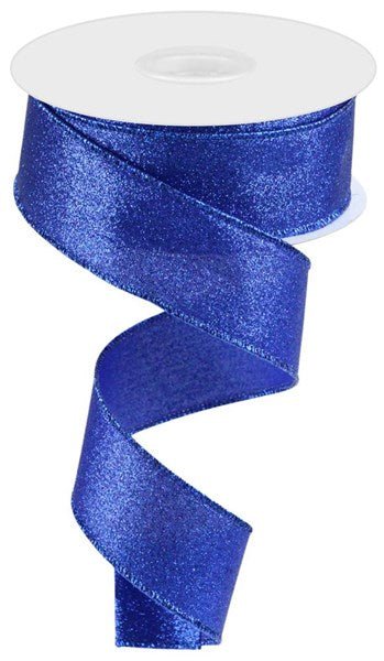 1.5" Shimmer Glitter: Royal Blue (10 Yards) RGC159625 - White Bayou Wreaths & Supply