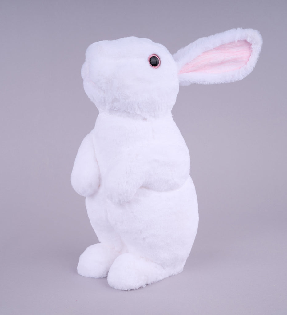 15.25"H x 10.25"L Standing Rabbit - HE7273 - White Bayou Wreaths & Supply