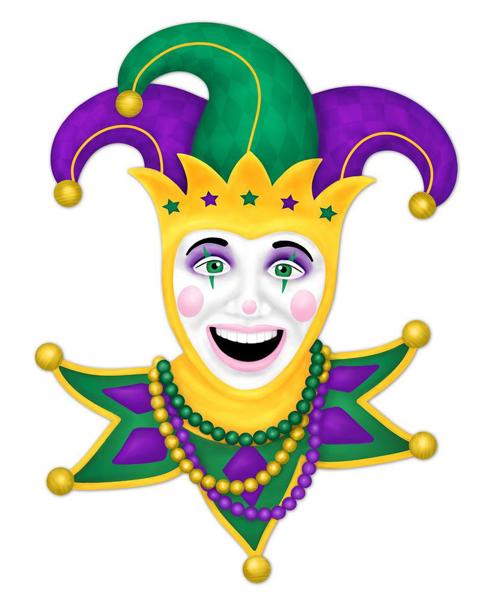 15"H Metal Mardi Gras Jester Head Sign - MD1339 - White Bayou Wreaths & Supply