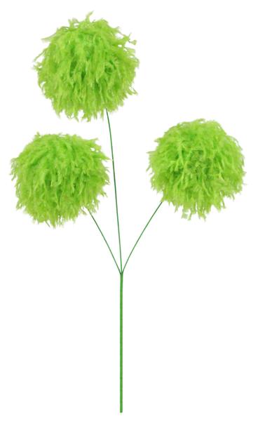 16"H Furry Fabric Green Monster Ball Spray - XP1027 - White Bayou Wreaths & Supply