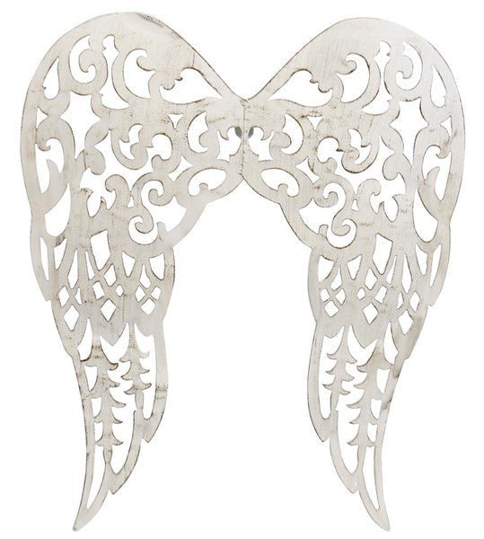 17.75"H Filigree Angel Wings: Antique Cream - MM1112K5 - White Bayou Wreaths & Supply