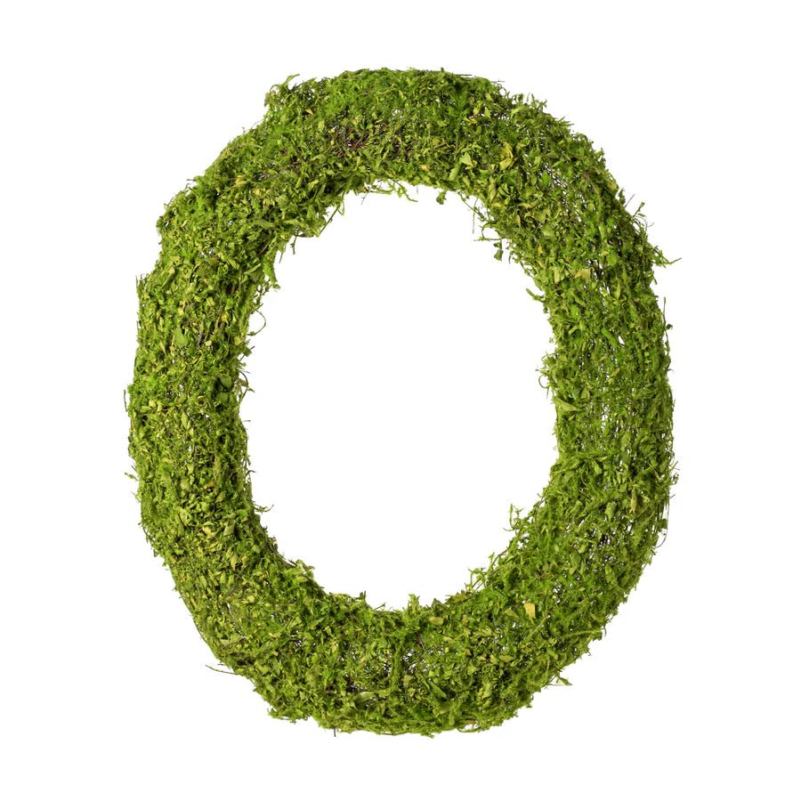 18" Green Moss Vine Wreath: Oval - 13655GN - White Bayou Wreaths & Supply