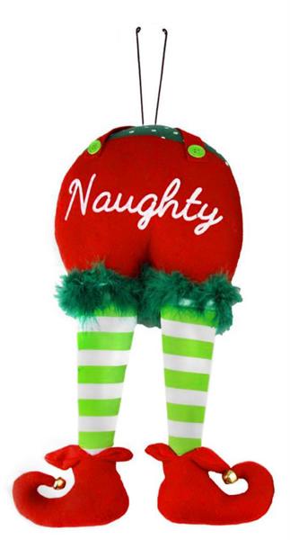 18"H "Naughty" Elf Bottom Decor Kit - XC6133 - White Bayou Wreaths & Supply