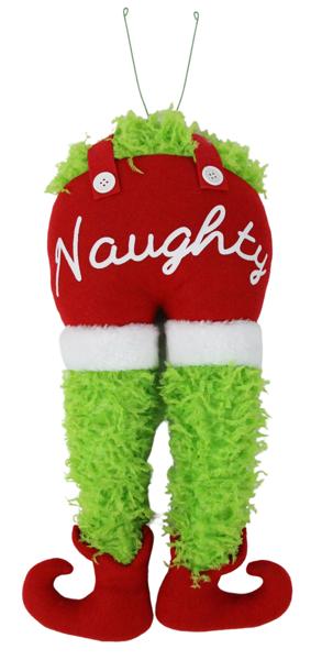 18"H "Naughty" Green Monster Decor Kit - XC6283 - White Bayou Wreaths & Supply