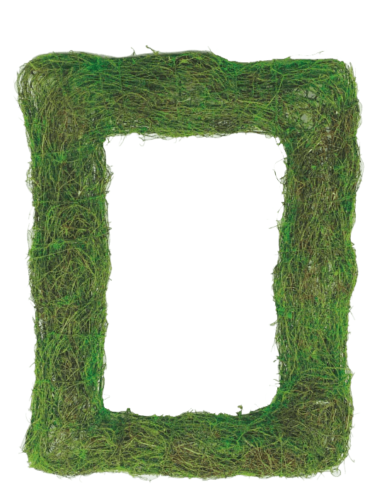 19" Green Moss Rectangle - 62069GN - White Bayou Wreaths & Supply