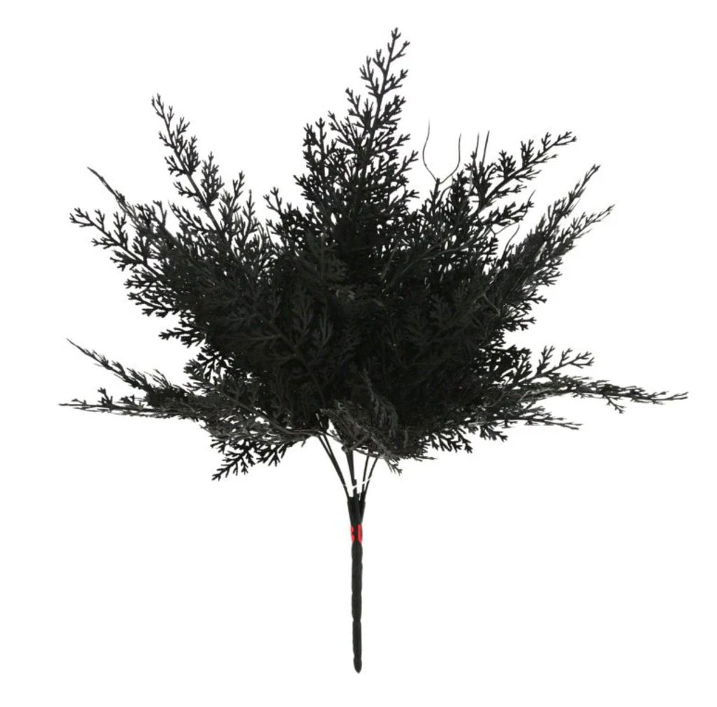 19" Plastic Cedar Bush: Black - 84475 - White Bayou Wreaths & Supply