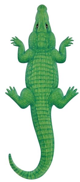 19"H x 8"L Metal Alligator Shape Sign: Green, Lime, Emerald, Black - MD106258 - White Bayou Wreaths & Supply