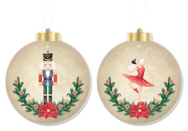 2 Assorted 5.5"H Double - Sided Nutcracker Ornaments - XJ0078 - White Bayou Wreaths & Supply