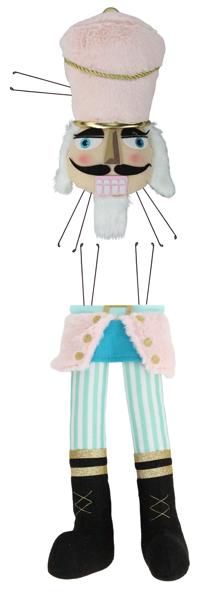 2 Piece 33"H Pastel Nutcracker Decor Kit: White, Black, Pink, Blue, Green, Gold - XC6267 - White Bayou Wreaths & Supply