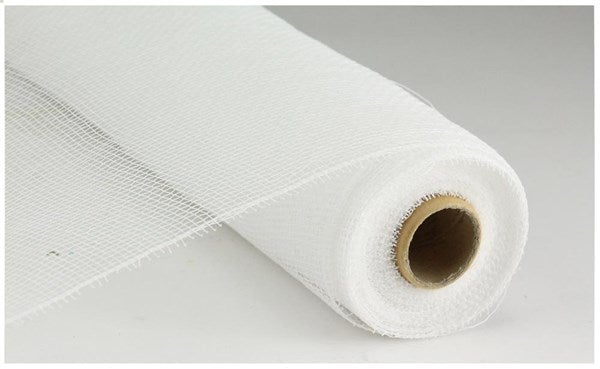 21" Poly Deco Mesh: White (10 Yards) RE100227 (Copy) - White Bayou Wreaths & Supply