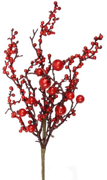 21.5"L Mixed Berry Pick: Red - EC4200 - White Bayou Wreaths & Supply