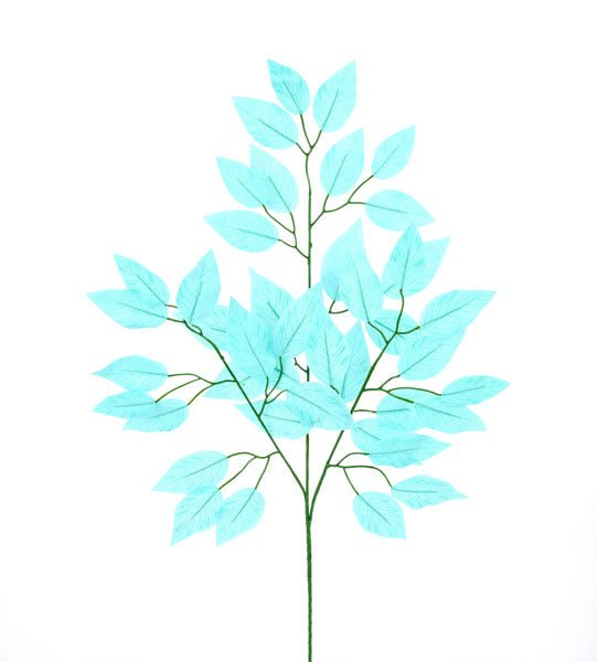 23"L Ficus Spray: Robins Egg Blue (Pack of 12) - FG633742 - White Bayou Wreaths & Supply