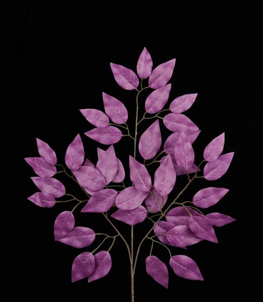 23"L Silk Ficus Spray: Plum (Sold in Packs of 12) - FG633734 - White Bayou Wreaths & Supply