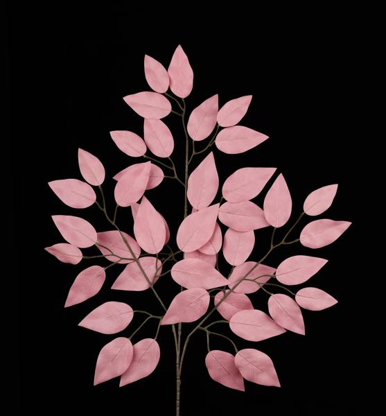 23"L Silk Ficus Spray: Rose Pink (Sold in Packs of 12) - FG633737 - White Bayou Wreaths & Supply