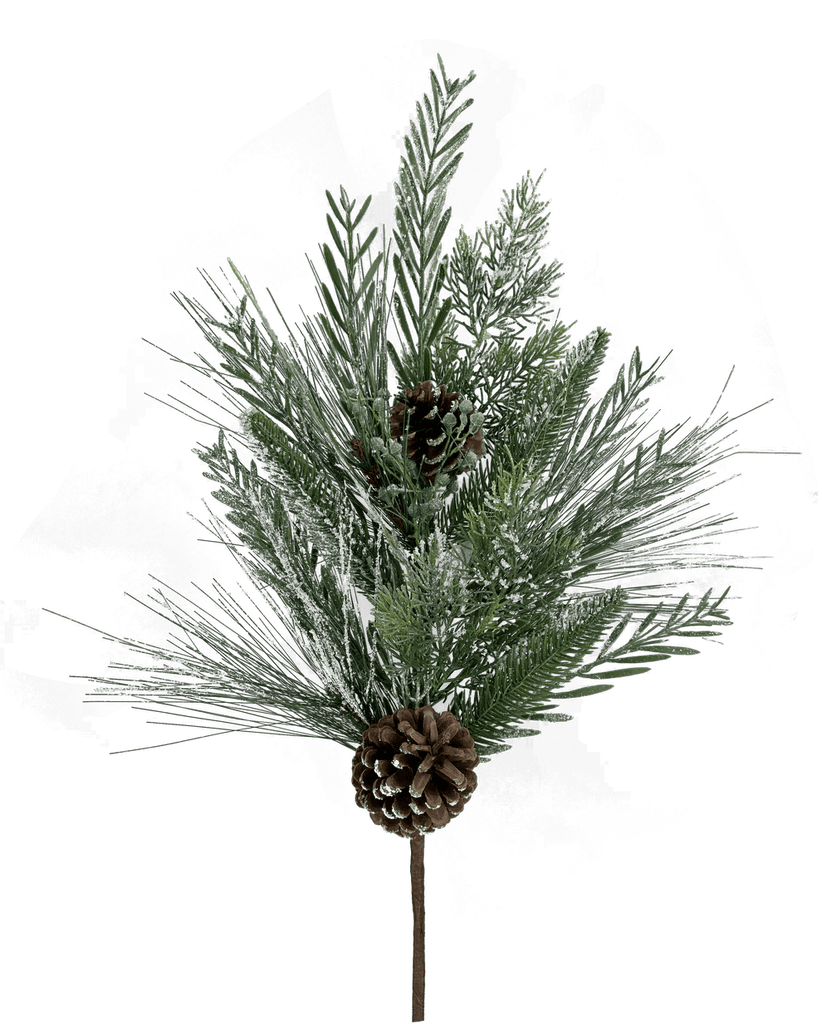 24" Bryson Pine Spray - 86166SP24 - White Bayou Wreaths & Supply