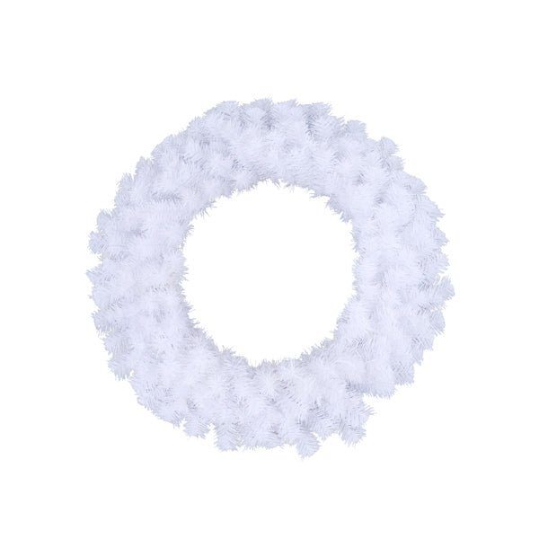 24" Dia Pine Wreath: White - XX962327 - White Bayou Wreaths & Supply