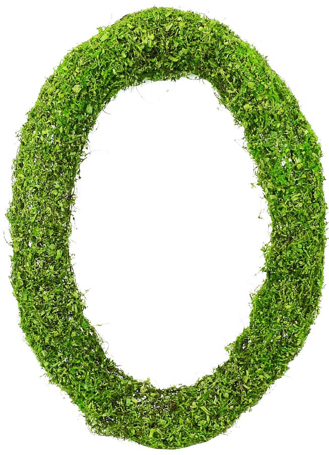 24" Moss Oval Wreath - 62647GN - White Bayou Wreaths & Supply