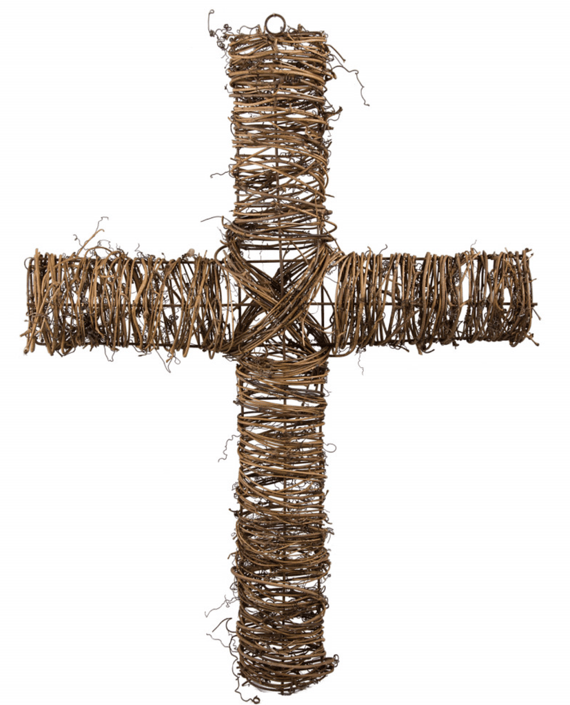 24" Natural Twig Cross - 29280NAT - White Bayou Wreaths & Supply