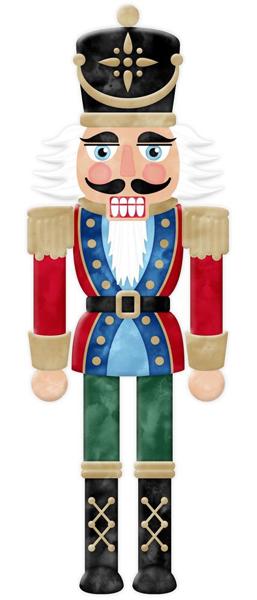 24"H x 8.2"L Metal Nutcracker Sign: Red, Blue, Emerald - MD1081 - White Bayou Wreaths & Supply