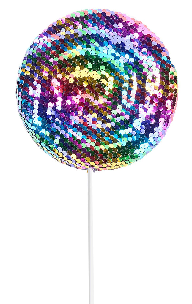 24"L Sequin Lollipop Spray: Fiesta - MN0443 - White Bayou Wreaths & Supply