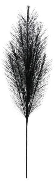 26.25"L Fabric Grass Plume Spray: Black - FG633802 - White Bayou Wreaths & Supply